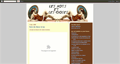 Desktop Screenshot of lesmotsetleschoses2.blogspot.com