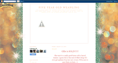 Desktop Screenshot of fiveyearoldweanling.blogspot.com