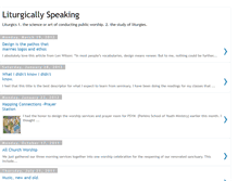 Tablet Screenshot of liturgicallyspeaking.blogspot.com