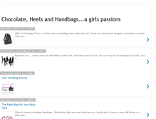 Tablet Screenshot of chocolateheelsandhandbags.blogspot.com