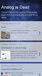 Mobile Screenshot of analogisdead.blogspot.com