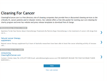 Tablet Screenshot of cleaningforcancer.blogspot.com