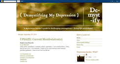 Desktop Screenshot of demystifyingdepression.blogspot.com