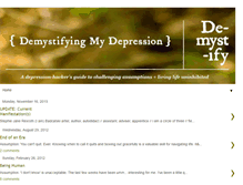 Tablet Screenshot of demystifyingdepression.blogspot.com