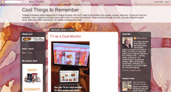 Desktop Screenshot of coolthingstoremember.blogspot.com