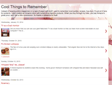 Tablet Screenshot of coolthingstoremember.blogspot.com