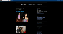 Desktop Screenshot of michellekrusiecalbum.blogspot.com