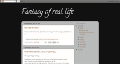 Desktop Screenshot of fantasyofreallife.blogspot.com