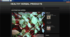 Desktop Screenshot of healthyherbalproducts.blogspot.com