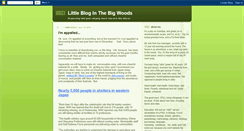 Desktop Screenshot of littlebloginthebigwoods.blogspot.com