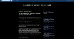 Desktop Screenshot of childrensvoicesforpeace.blogspot.com