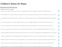 Tablet Screenshot of childrensvoicesforpeace.blogspot.com