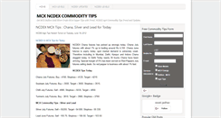 Desktop Screenshot of mcx-ncdex-commodity-tips.blogspot.com