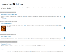 Tablet Screenshot of homesteadnutrition.blogspot.com