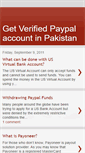 Mobile Screenshot of paypal-verified-pakistan.blogspot.com