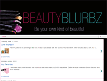 Tablet Screenshot of beautyblurbz.blogspot.com