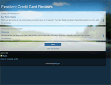 Tablet Screenshot of excellent-credit-card.blogspot.com