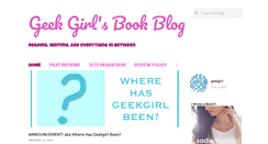 Desktop Screenshot of geekgirlsbookblog.blogspot.com