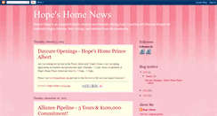 Desktop Screenshot of hopeshomenews.blogspot.com