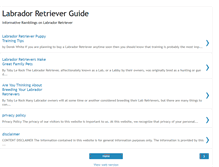Tablet Screenshot of labradorretrieverguide.blogspot.com