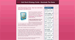 Desktop Screenshot of cafe-world-strategy-guide.blogspot.com