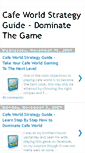 Mobile Screenshot of cafe-world-strategy-guide.blogspot.com