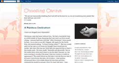 Desktop Screenshot of choosingcarina.blogspot.com