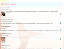 Tablet Screenshot of choosingcarina.blogspot.com