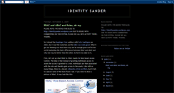 Desktop Screenshot of identitysander.blogspot.com