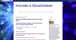 Desktop Screenshot of inclusoesensibilidade.blogspot.com