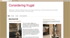 Desktop Screenshot of consideringfrugal.blogspot.com