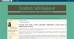 Desktop Screenshot of creativelyselfemployed.blogspot.com