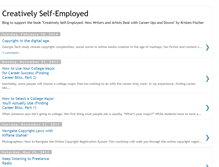 Tablet Screenshot of creativelyselfemployed.blogspot.com