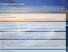 Tablet Screenshot of choosehealthylives.blogspot.com