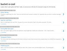 Tablet Screenshot of bucket-o-cool.blogspot.com