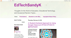Desktop Screenshot of edtechsandyk.blogspot.com