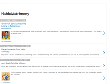 Tablet Screenshot of naidu-matrimony.blogspot.com