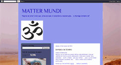 Desktop Screenshot of mattermundi.blogspot.com