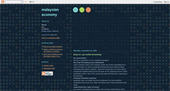 Desktop Screenshot of malaysianeconomy.blogspot.com