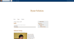 Desktop Screenshot of bynetsolution.blogspot.com