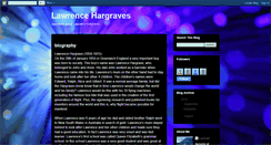 Desktop Screenshot of lawrencehargraves.blogspot.com
