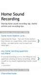 Mobile Screenshot of homesoundrecording.blogspot.com