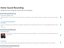 Tablet Screenshot of homesoundrecording.blogspot.com