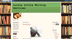 Desktop Screenshot of lizzielittlewritingservices.blogspot.com