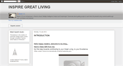 Desktop Screenshot of inspire-great-living.blogspot.com