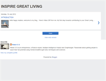 Tablet Screenshot of inspire-great-living.blogspot.com