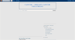 Desktop Screenshot of cancer-breast-treatment.blogspot.com