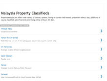 Tablet Screenshot of malaysia-property-classifieds.blogspot.com