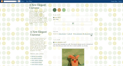 Desktop Screenshot of a-new-elegant-universe.blogspot.com
