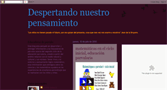 Desktop Screenshot of despertandonuestropensamiento.blogspot.com